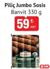 BANVİT PİLİÇ JUMBO SOSİS 330 G